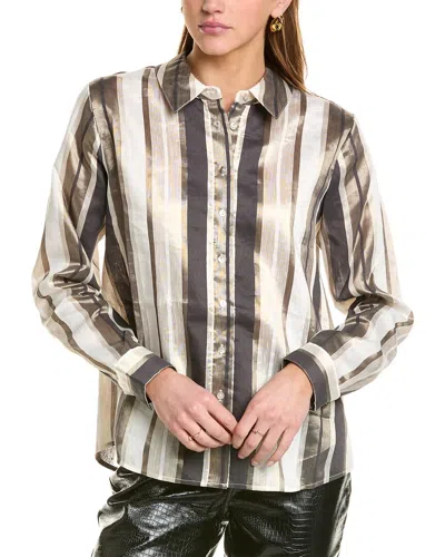 Cami Nyc Malta Linen-blend Top In Brown