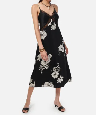 Cami Nyc Marilyn Botanical Midi Dress In Black Botanical