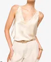 Cami Nyc Marris Sleeveless Silk Top In White