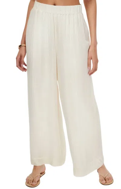 Cami Nyc Medina Metallic Chiffon Pant In White In Neutral