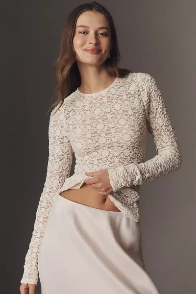 Cami Nyc Meli Long-sleeve Lace Top In White
