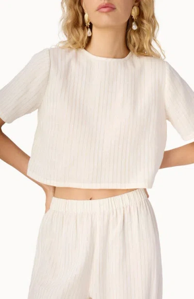 Cami Nyc Mica Metallic Stripe Crop Top In Neutral