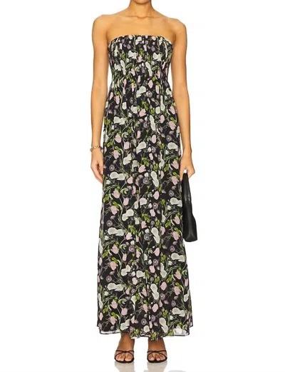 CAMI NYC MINOA STRAPLESS GOWN IN MIDNIGHT GARDENS