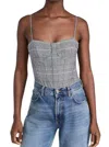Cami Nyc Monet Thong Bodysuit Black/white In Multi
