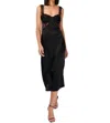 Cami Nyc Marilyn Lace Trim Silk Midi Slipdress In Black