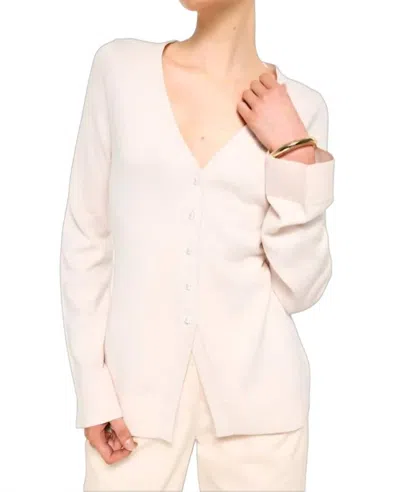 Cami Nyc Narin Pearl Button Cardigan In Blush In White