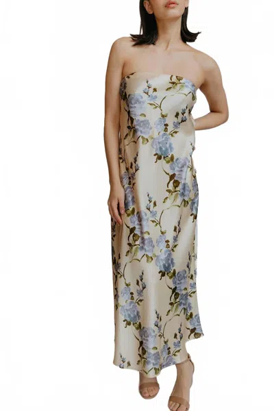 Cami Nyc Noelle Floral Dress In Moonflower Watercolor In White