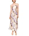 Cami Nyc Noelle Strapless Dress In Moonflower Watercolor
