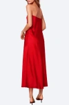 Cami Nyc Noelle Strapless Satin Dress In Cardinal