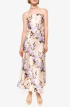 Cami Nyc Noelle Strapless Dress In Moonflower Watercolor