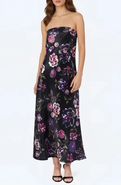Cami Nyc Noelle Strapless Satin Dress In Multi