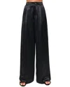 Cami Nyc Noura High Waist Wide Leg Satin Pants In Black