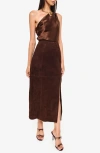 Cami Nyc One-shoulder Stretch Silk Bodysuit In Malt