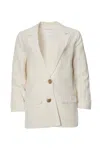 Cami Nyc Owen Linen Blazer In Ceramic In Multi