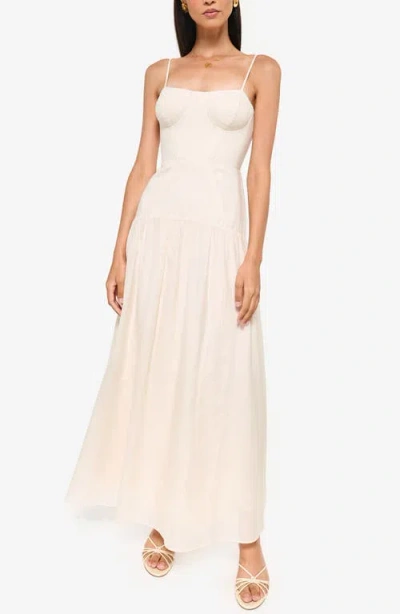 Cami Nyc Palmero Bustier Sleeveless Maxi Dress In Bone