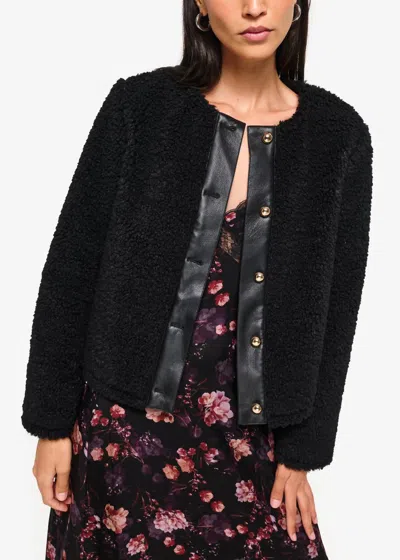 Cami Nyc Pavan Sherpa Jacket In Black