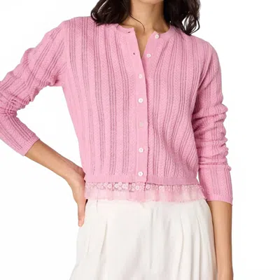 Cami Nyc Pedra Cardigan In Rosebud In Pink