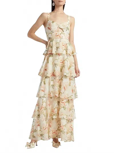 Cami Nyc Phillipa Tiered Ruffle Maxi Dress In Soft Peony In Neutral