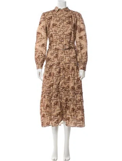 Pre-owned Cami Nyc Printed Long Dress In Multi