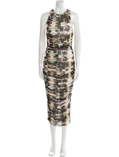 Pre-owned Cami Nyc Printed Long Dress W/ Tags In Multi