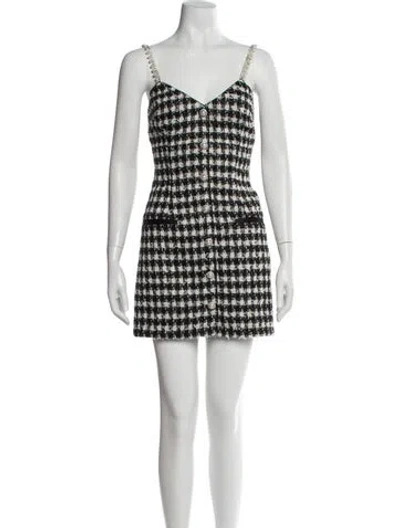 Pre-owned Cami Nyc Printed Mini Dress In Black