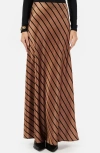 Cami Nyc Prue Polka Dot Satin Maxi Skirt In Multi