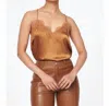 Cami Nyc Racer Charmeuse Cami In Toffee