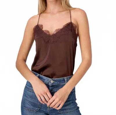 Cami Nyc Racer Charmeuse Camisole In Sable In Brown