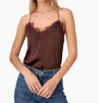 Cami Nyc Racer Charmeuse Camisole In Sable In Brown