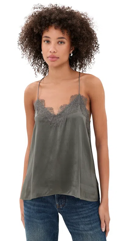 Cami Nyc Racer Silk Camisole Gunmetal In Multi