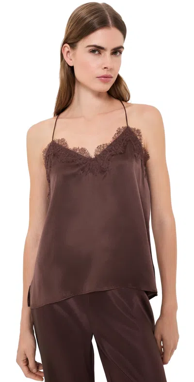 Cami Nyc Racer Silk Charmeuse Camisole Chocolate