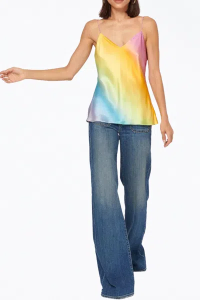 Cami Nyc Raine Silk Camisole In Rainbow Wash In Multi