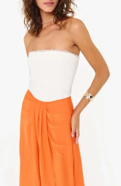 Cami Nyc Rama Lace Trim Rib Strapless Top