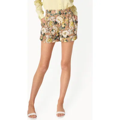 Cami Nyc Ravi High Waist Linen Shorts In Multi