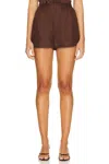Cami Nyc Ravi Short In Mocha In Multi