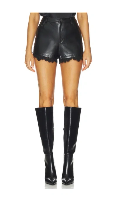 Cami Nyc Renee Faux Leather Short In Black