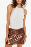 Cami Nyc Rian Lace Rib Tank In Brown