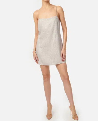 Cami Nyc Rin Metallic Chiffon Dress In Haze In Brown