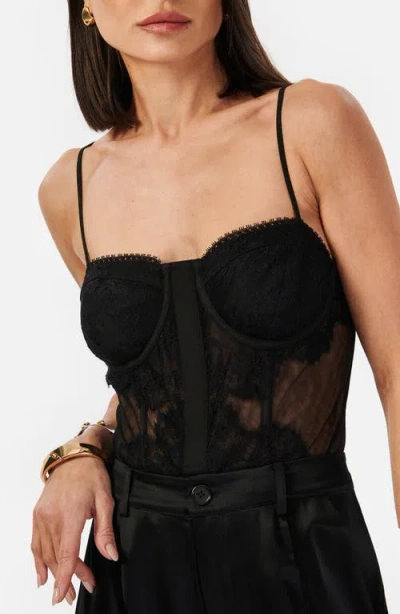 Cami Nyc Riona Corset Lace Bodysuit In Black