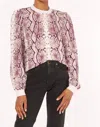 Cami Nyc Roberta Sweatshirt In Berry Snake In Multi