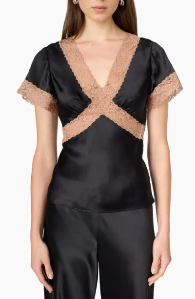 Cami Nyc Romola Silk Top In Black