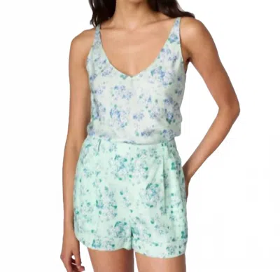 Cami Nyc Rory Floral Hammered Cami In Climbing Hydrangea In Blue
