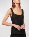 CAMI NYC ROSARIA PANELED SQUARE-NECK CORSET