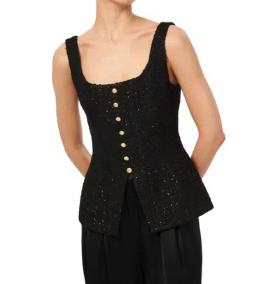 Cami Nyc Rosita Tweed Top In Black