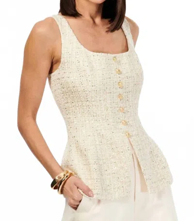 Cami Nyc Rosita Tweed Top In Gold Fleck In Neutral