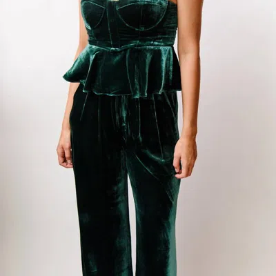 Cami Nyc Rylie Velvet Pant In Green