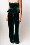 CAMI NYC RYLIE VELVET PANT IN GREEN