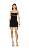 Cami Nyc Sayu Embellished Crepe Minidress In Black