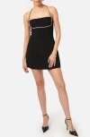 Cami Nyc Sayu Embellished Crepe Minidress In Black