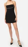 Cami Nyc Sayu Embellished Crepe Minidress In Black
